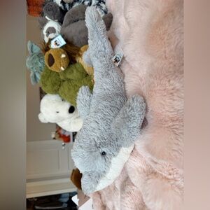 Retired Jellycat Dora Dolphin Gray 17” Medium Plush Extremely Rare OBO